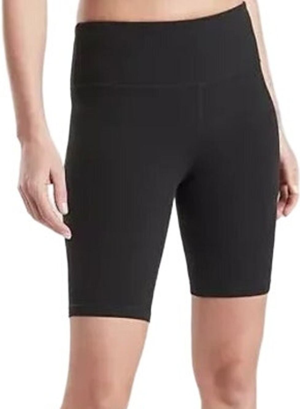 Athleta Elation 8" Bike Short Powervita High Rise Pull On Stretch Black Small